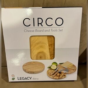 Natural Wood Cheese Board Set